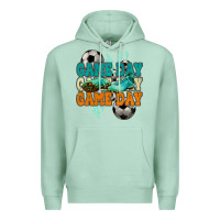 Seafoam Game day lightning bolt soccer Premium Hoodie - HowdyJamesFarm