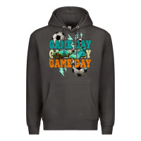 Smoke Game day lightning bolt soccer Premium Hoodie - HowdyJamesFarm