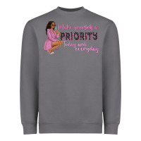 Storm make yourself a priority today and everyday afro w Heavyweight Sweatshirt - NancyCooperArtShop
