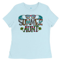 Baby Blue summer aunt Ladies Tee - CowhideDigitalArt