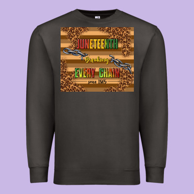 Juneteenth Breaking Every Chain Since 1865 Premium Sweatshirt Designed By Tumblerdesignbyshophia