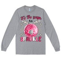 Heather Grey it's the season to sparkle Long Sleeve Tee - MaliasSmallBusiness