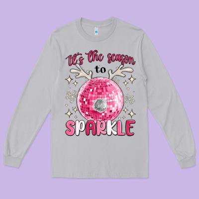 It's The Season To Sparkle Long Sleeve Tee Designed By Maliassmallbusiness