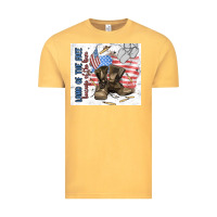 Vintage Mustard land of the free Vintage Tee - MaliasSmallBusiness