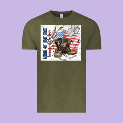 Land Of The Free Vintage Tee Designed By Maliassmallbusiness