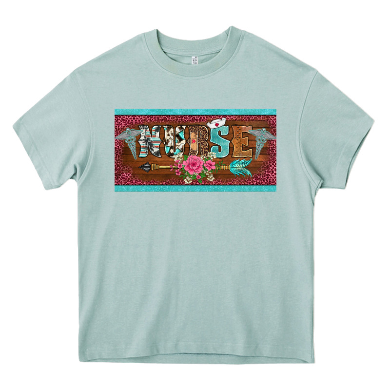Western Nurse With Medical  Symbol Caduceus And Arrow License Plate Te Heavy Core Tee by BarkalooDesign | Teevron