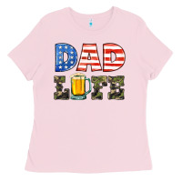 Bubblegum Pink dad life Ladies Tee - HRA Design Shop