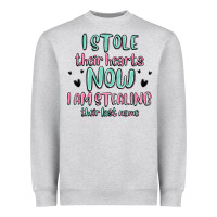 Heather Grey i stole their hearts now i am stealing their last Heavyweight Sweatshirt - MaliasSmallBusiness