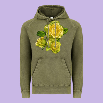 St. Patrick Rose Vintage Hoodie Designed By Lillyallendesigns