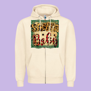 Santa Baby Zipper Hoodie Designed By Bettercallsaul
