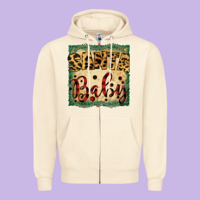 Santa Baby Zipper Hoodie Designed By Bettercallsaul