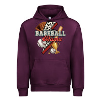 Mauve Wine baseball mama Urban Hoodie - FaDigitalArtStudio