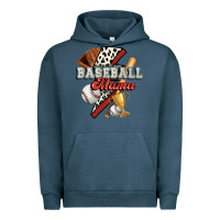 Pigment Midnight Navy baseball mama Urban Hoodie - FaDigitalArtStudio