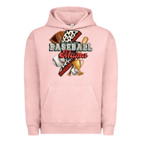 Pigment Salmon baseball mama Urban Hoodie - FaDigitalArtStudio