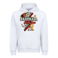 White baseball mama Urban Hoodie - FaDigitalArtStudio