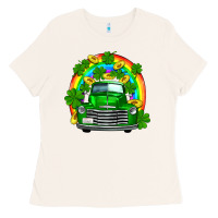 Bone st patricks shamrock gold rainbow truck Ladies Tee - FaDigitalArtStudio