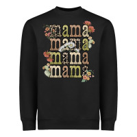 Black mama mama mama mama western flower Heavyweight Sweatshirt - NancyCooperArtShop