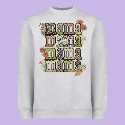 Mama Mama Mama Mama Western Flower Heavyweight Sweatshirt Designed By Nancycooperartshop