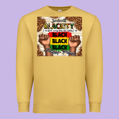 Juneteenth Blackity Black Black Black Premium Sweatshirt Designed By Tumblerdesignbyshophia