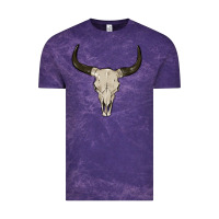 Cloud Purple cow skul Vintage Tee - MaliasSmallBusiness