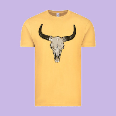 Cow Skul Vintage Tee Designed By Maliassmallbusiness