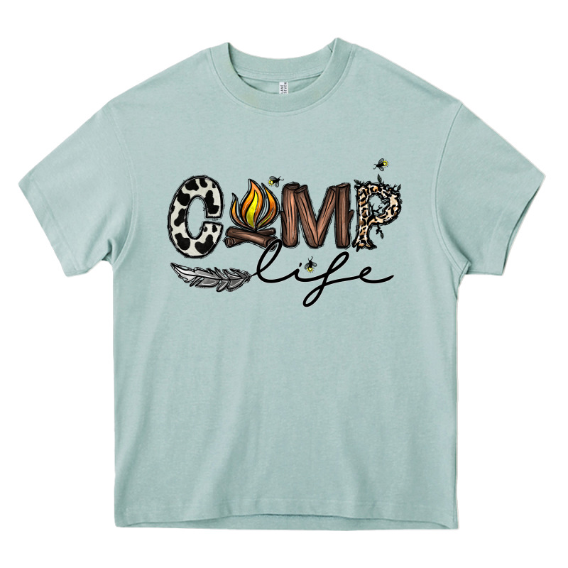 Camp Life Heavy Core Tee by CowhideDigitalArt | Teevron