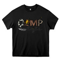 Black camp life Heavy Core Tee - CowhideDigitalArt
