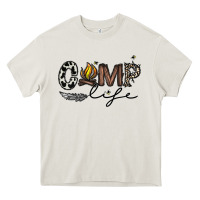 Cream camp life Heavy Core Tee - CowhideDigitalArt
