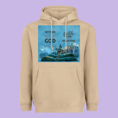 Nothing Is Impossible With Cross Heavyweight Hoodie Designed By Tumblerdesignbyshophia