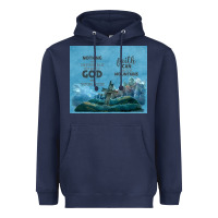 Navy nothing is impossible with cross Heavyweight Hoodie - TumblerDesignByShophia