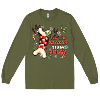 Army Green tis the season tıbıa jolly Long Sleeve Tee - MaliasSmallBusiness
