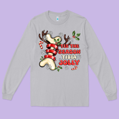 Tis The Season Tıbıa Jolly Long Sleeve Tee Designed By Maliassmallbusiness