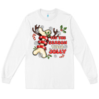 White tis the season tıbıa jolly Long Sleeve Tee - MaliasSmallBusiness