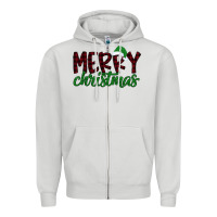 Dove Grey Merry Christmas Zipper Hoodie - Bettercallsaul