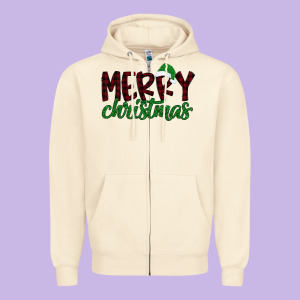 Merry Christmas Zipper Hoodie Designed By Bettercallsaul