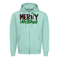 Seafoam Merry Christmas Zipper Hoodie - Bettercallsaul