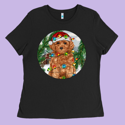 Toy Poodle And Farm Ladies Tee Designed By Ranaportraitstore
