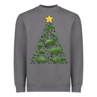 Storm dinosaur christmas tree Heavyweight Sweatshirt - MaliasSmallBusiness