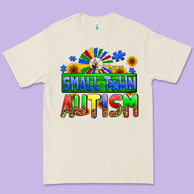 Small Town Autism Premium Tee Designed By Adodesignshop