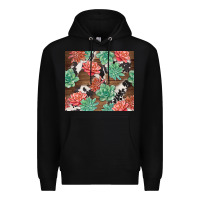 Black succulents and cowhide Premium Hoodie - TumblerDesignByShophia
