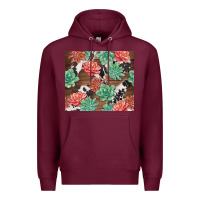 Burgundy succulents and cowhide Premium Hoodie - TumblerDesignByShophia