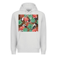 Dove Grey succulents and cowhide Premium Hoodie - TumblerDesignByShophia