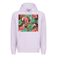 Lilac succulents and cowhide Premium Hoodie - TumblerDesignByShophia