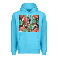 Ocean Blue succulents and cowhide Premium Hoodie - TumblerDesignByShophia