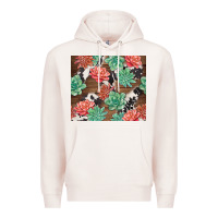 Pale Pink succulents and cowhide Premium Hoodie - TumblerDesignByShophia