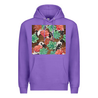 Purple succulents and cowhide Premium Hoodie - TumblerDesignByShophia