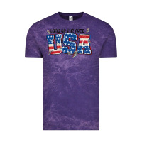 Cloud Purple land of the free usa Vintage Tee - MaliasSmallBusiness