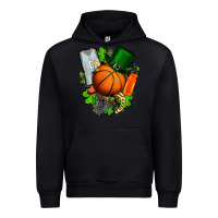 Black St. Patrick's Day Basketball Urban Hoodie - FaDigitalArtStudio