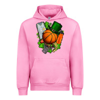 Fuchsia Pink St. Patrick's Day Basketball Urban Hoodie - FaDigitalArtStudio