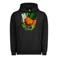 Pigment Black St. Patrick's Day Basketball Urban Hoodie - FaDigitalArtStudio